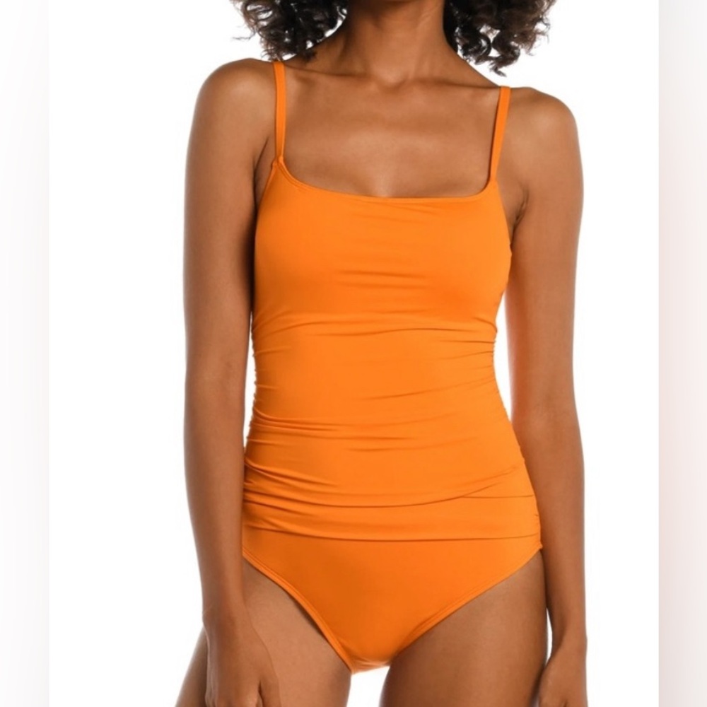 La Blanca island goddess tangerine one piece swimsuit